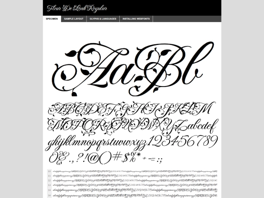 fonts/fleurdeleah-regular-demo screenshot