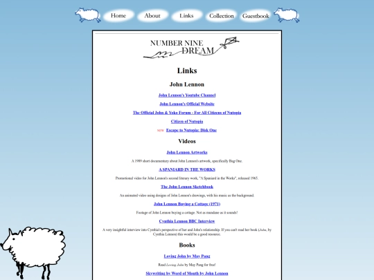 links screenshot