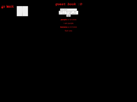 guestbook screenshot