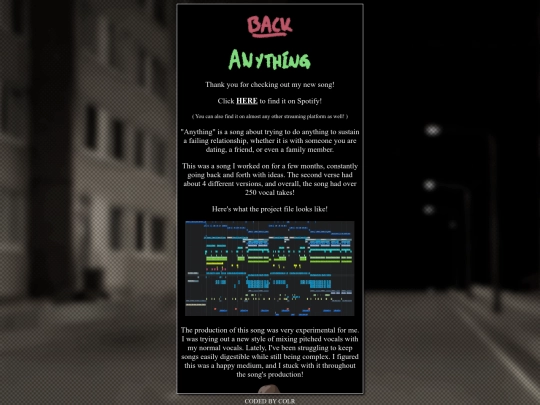anything page screenshot