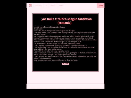 fic/biting screenshot
