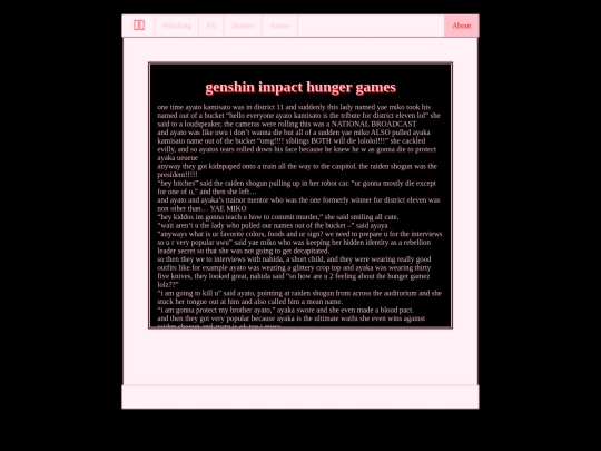 fic/hungergames screenshot
