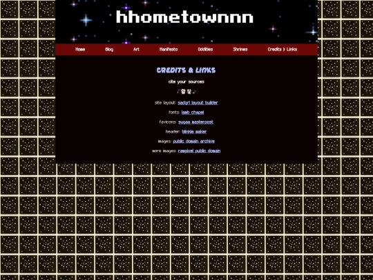 creditslinks screenshot