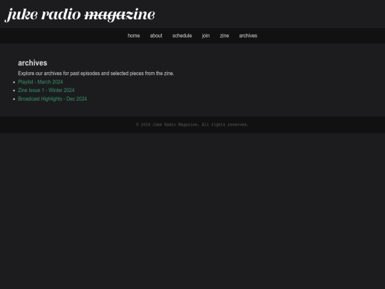 archives screenshot