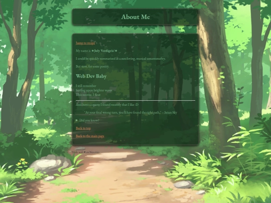 aboutme screenshot
