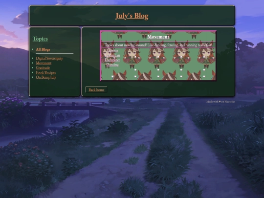 blogs/bloghome_movement screenshot