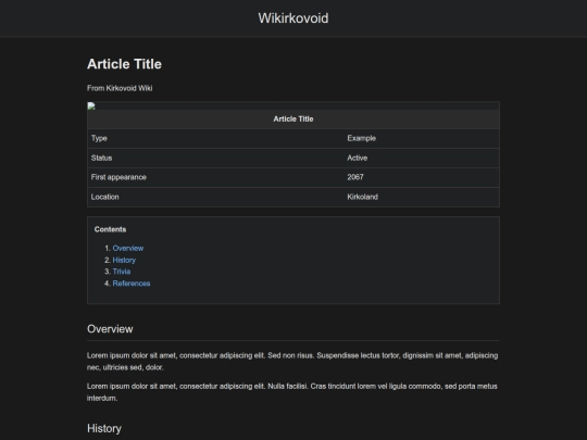 wikirkovoid/example screenshot