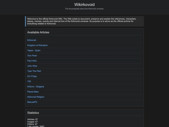 wikirkovoid/wiki screenshot
