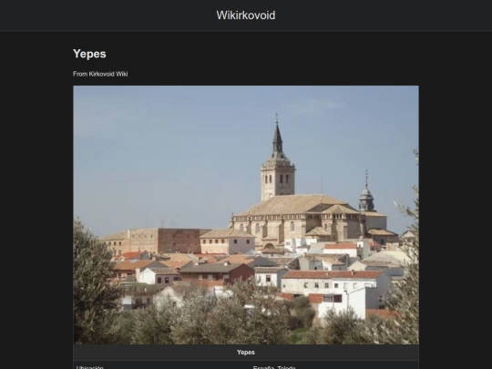 wikirkovoid/yepes screenshot