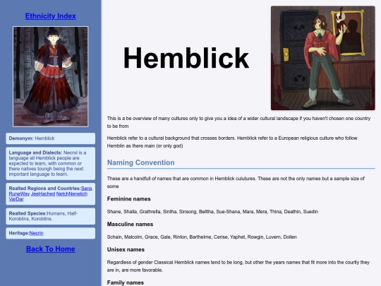 Ethnicities/Hemblick screenshot