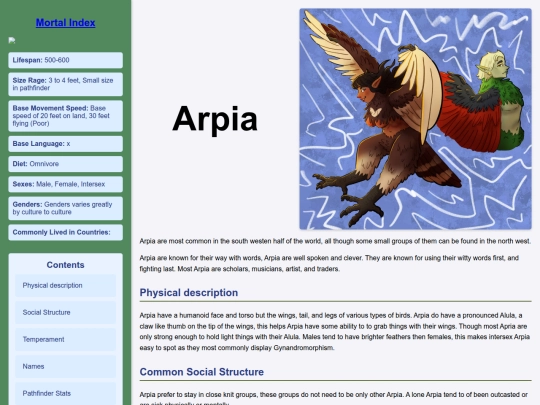 Z Eradun World/Ehumanoids/Arpia screenshot
