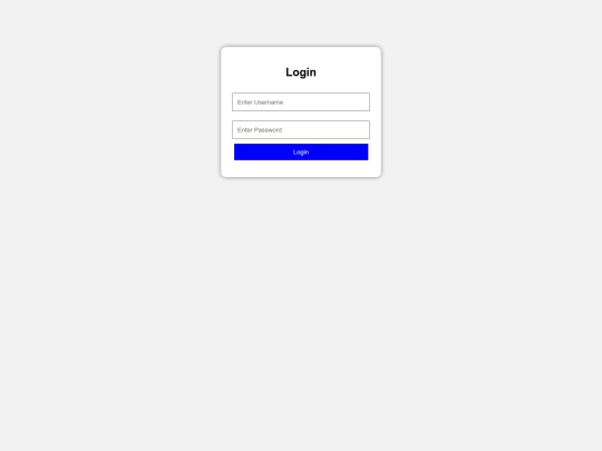 login screenshot
