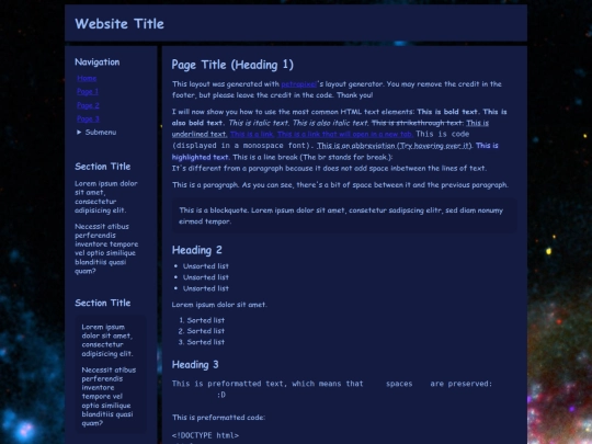 website screenshot