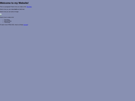 test screenshot