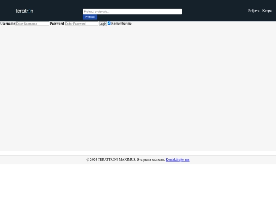 Prijava screenshot