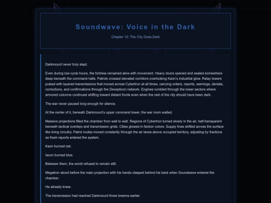 Soundwave Novel/Soundwave12 screenshot