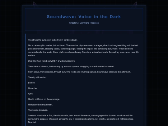 Soundwave Novel/Soundwave3 screenshot