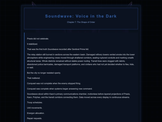 Soundwave Novel/Soundwave7 screenshot