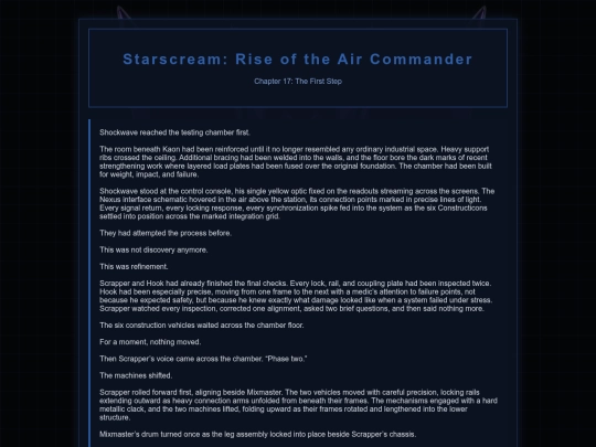 Starscream Novel/Starscream17 screenshot