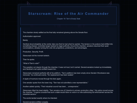 Starscream Novel/Starscream19 screenshot