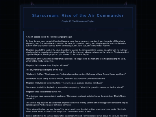 Starscream Novel/Starscream25 screenshot