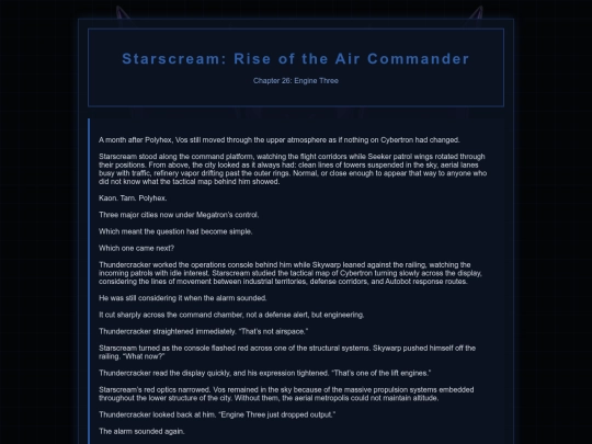 Starscream Novel/Starscream26 screenshot