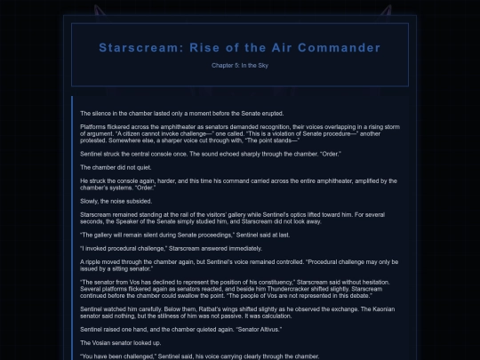 Starscream Novel/Starscream5 screenshot