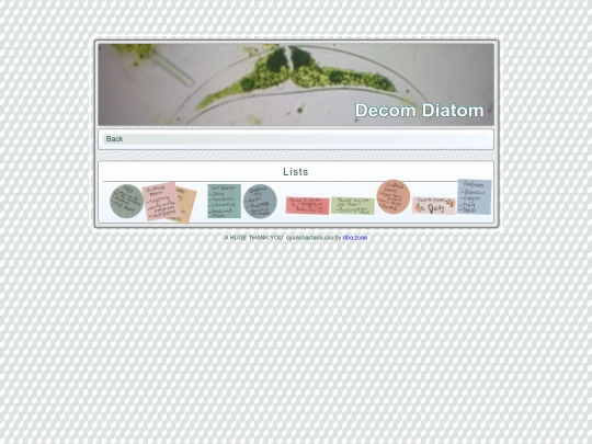 nest/diatomlists screenshot
