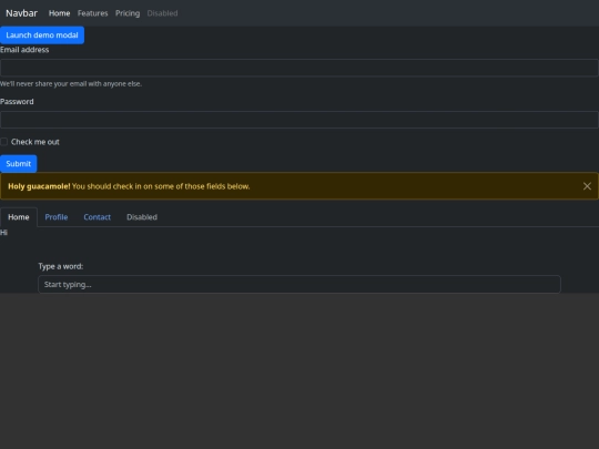bootstraptest screenshot