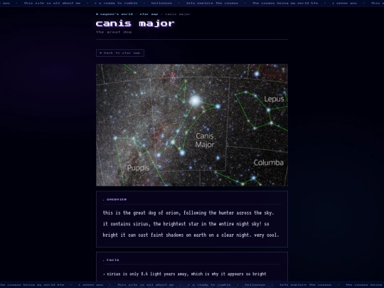 starmap/canis-major screenshot
