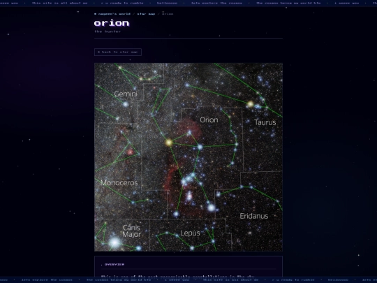 starmap/orion screenshot