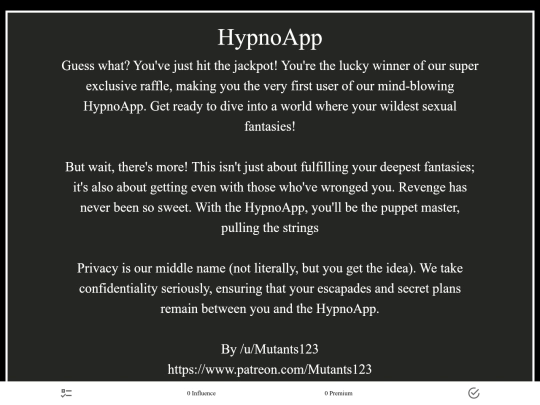 CYOAs/Hypno screenshot