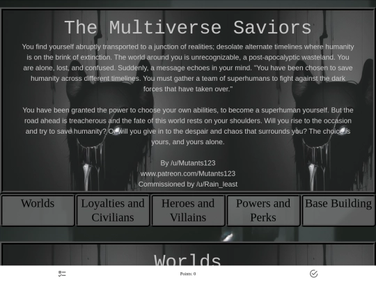 CYOAs/savior screenshot