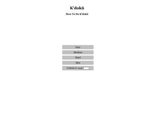 projects/Kdoku screenshot