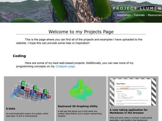 projects screenshot