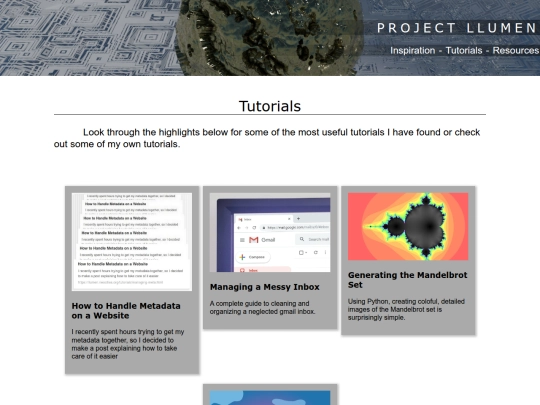 tutorials screenshot