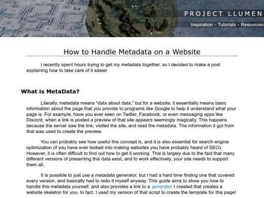 tutorials/managing-meta screenshot