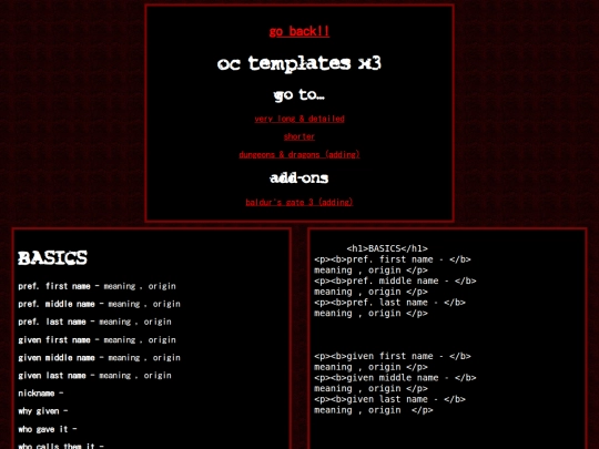 templates screenshot