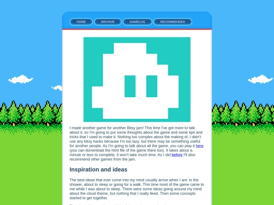 posts/2021-01-31-lonely-cloud-Clouds-bitsy-jam screenshot