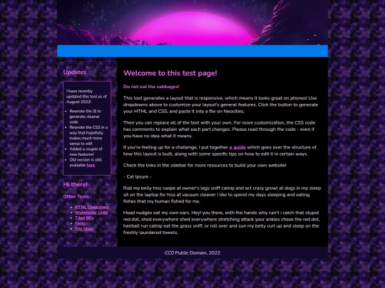 layout screenshot