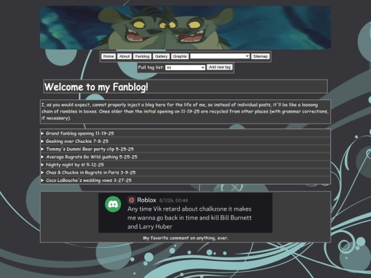 fanblog screenshot