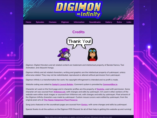 extra/credits screenshot