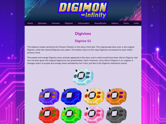 information/digivices screenshot