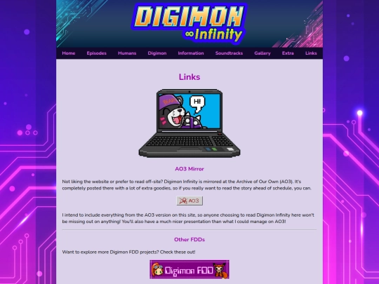 links screenshot
