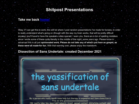 Presentations screenshot