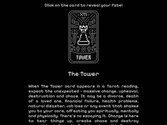 tarotreader/tarot screenshot