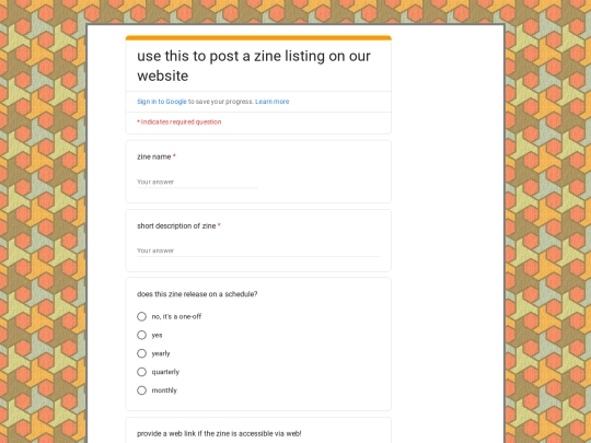 zinelisting screenshot