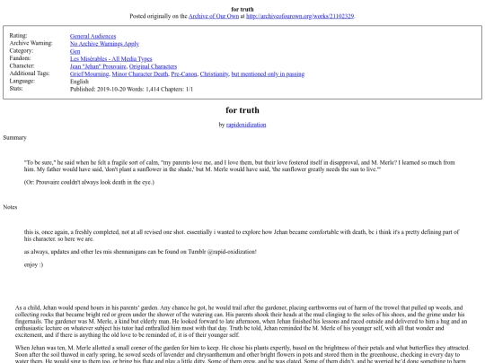 Les Mis/for truth screenshot