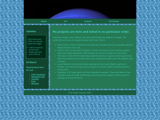 projects screenshot