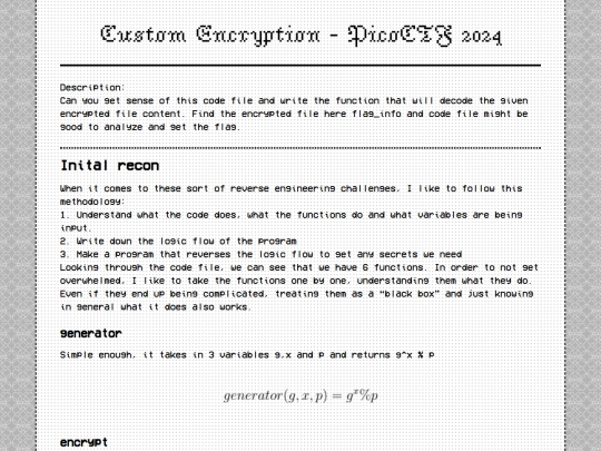 writeups/customenc screenshot